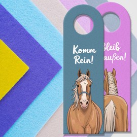 Stay Outside Come In Horses Door Hanger Humorous Horse Pendant for Door and Room - Funny Accessory