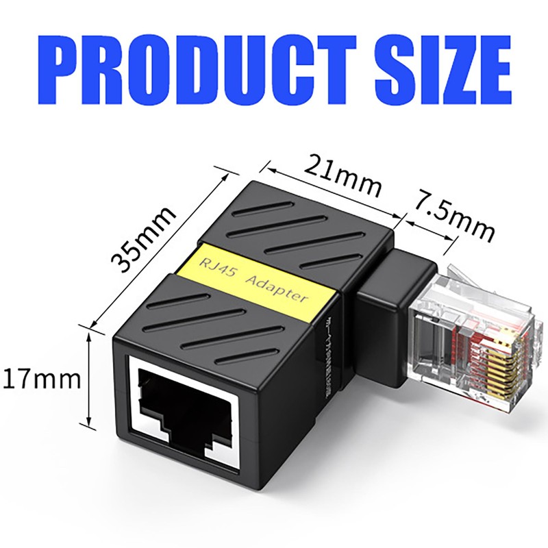 tunghey 2Pack Cat6 Ethernet Extenders 360° Rotation, Cat5 Cat6 Extension