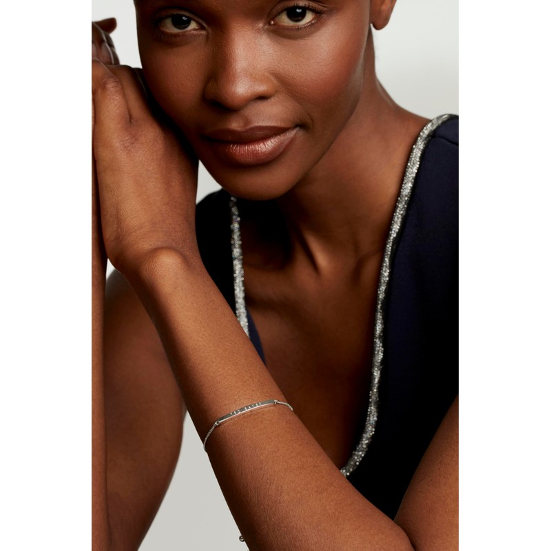 Ted Baker Breenar Baker Bar Drawstring Bracelet For Women (Silver