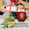 WUUCKOO Let's Get Baked Stemless Wine Glass With Fun Christmas