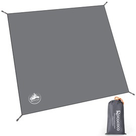 Rocacoco Tent Sheet, Waterproof Sheet, 32.8 inches (10,000 mm), Leisure Sheet, Ground Sheet, Double-sided, Waterproof, UV Protection, Outdoor Activities, Camping, Climbing, Picnic (XL (82.7 x 82.7 inches (210 x 210 cm), Gray)