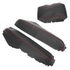 3pcs Center Console Armrest Pad Covers PU Leather Protectors Fit