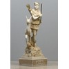 Griechische römische Göttin Artemis Diana Alabaster Statue Skulptur Figur bunt