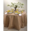 Fennco Styles Passe Partout Burlap Lined Tablecloth. 100% Burlap (Natural,