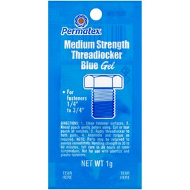 Permatex 09978 Counterman's Choice Medium Strength Threadlocker Blue, 1 g Pouch