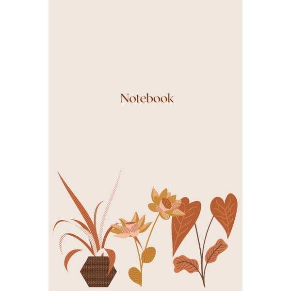 Notebook: Neutral Fall Foliage Blank Lined Notebook