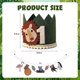 First Birthday Decorations Boy 1st Birthday Decorations for Boys 1st Birthday Hat Wild One Birthday Decorations Safety and comfort Tropical Rainforest Flag Suitable for Children's Birthday
