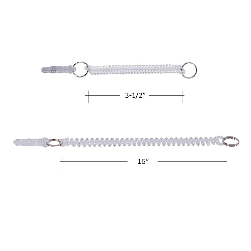 Wisdompro コイルストラップ タッチペン・スタイラス用 伸縮ストラップ 落下・紛失防止 スマホ 3.5mmイヤホンジャック キャップパーツ付き 10本組 クリア