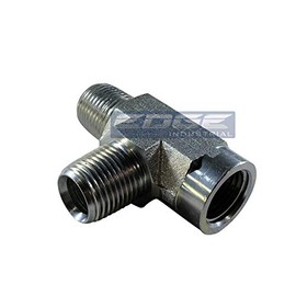 EDGE INDUSTRIAL Steel Female Run TEE 1/2" MNPT x 1/2" FNPT HYDRUALIC/Fuel/AIR/Water/Oil/Gas/WOG