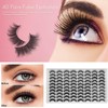 False Eyelashes | Mink Hair False Eyelashes Wispy Cross Length