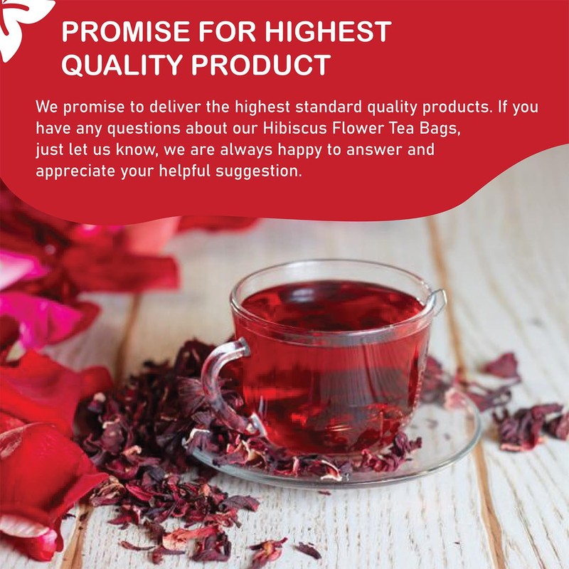 Premium Hibiscus Flowers Tea - 100% Natural, Handmade, Pure Herbal