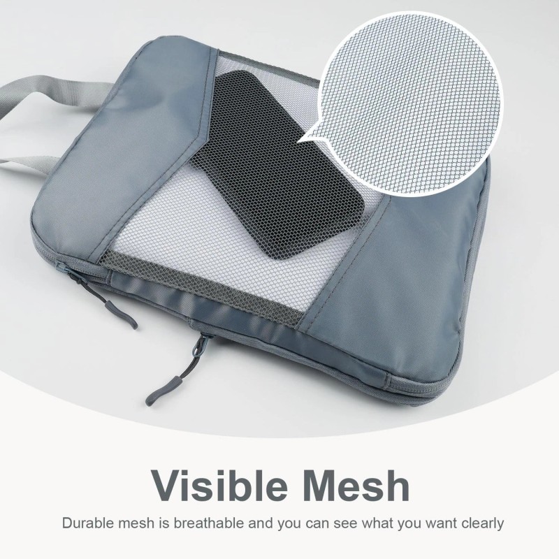 Neatevday 10 Set Compression Packing Cubes for Travel, Suitcase Organizer