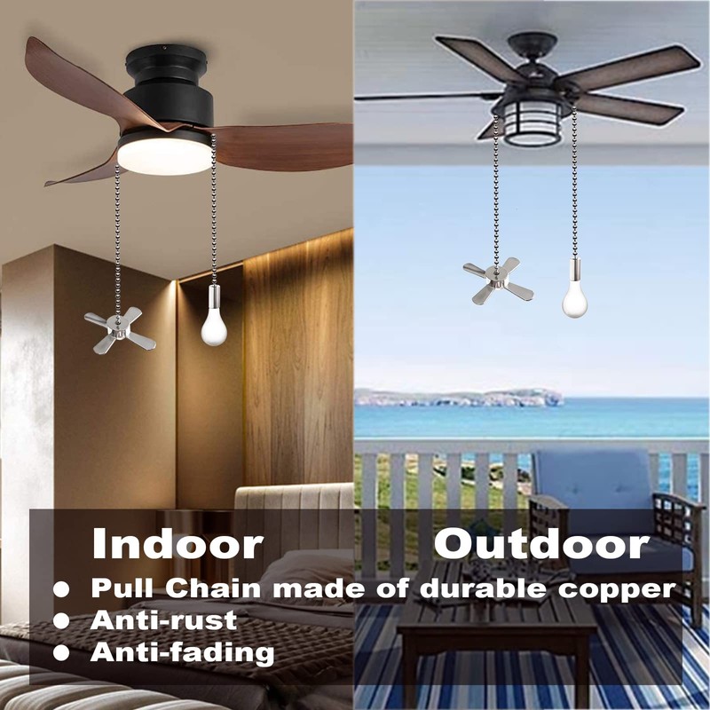 Akahttbn Ceiling Fan Pull Chain Ornaments Extension Chains with Decorative