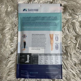 Salvere Performance Unisex Black & White Calf Sleeve Size XL Knee High 15-20 New