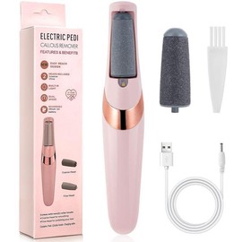 EXOVAN Electric Feet Callus Remover,Portable Electronic Foot File Pedicure Tools,Waterproof Foot Scrubber File,Pedi Foot Care for Dead,Hard Cracked Dry Skin Manicure Nail Nail Care Cutics Nail Art