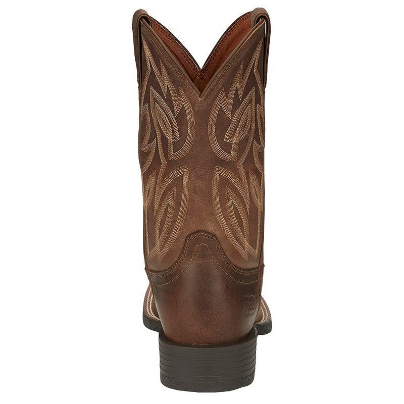 Justin Men's Canter 11" Square Toe Western Boot, Dusky Brown