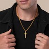 LUXEJEW Cross Necklace for Men, Silver/Gold/Black Stainless Steel Cross Pendant
