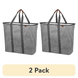 Unbranded (2 pack) CleverMade Collapsible Fabric Laundry Hamper LUXE, Gray,New