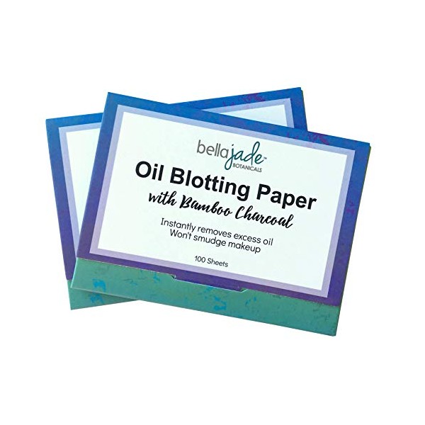 Oil Blotting Paper Sheets – Instantly Absorbs Excess Oil and Shine from Face without Smudging Makeup – Large size, 200 Tissues … (charcoal)