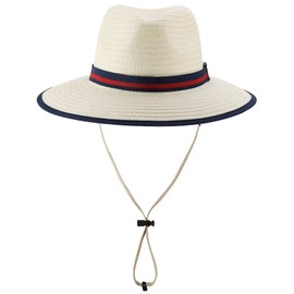Connectyle Kids Summer Fedoras Cowboy Hat Outdoor Sun Protection Hats for Boys Girls Sun Hat M White