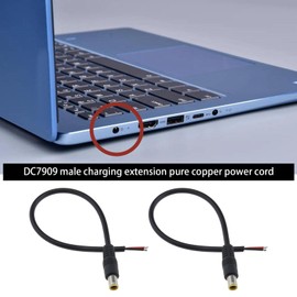 Be In Your Mind 2PCS DC7909 Plug Power Cable 12V DC Male to Bare Wire Open End Power Cable 16AWG DC 7.9 x 5.5mm Hollow Plug Pigtail Cable 30cm for Solar Cell
