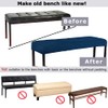 SINOSSO Soft Velvet Bedroom Bench Cover, (48"- 62") L x