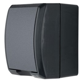 REV AquaForm, Socket - Wet Room, IP44 Single Pole, Surface-Mounted, Anthracite