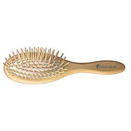 Wood anti-static hair brushes natural.