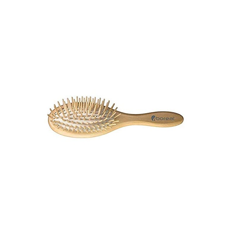 Wood anti-static hair brushes natural.
