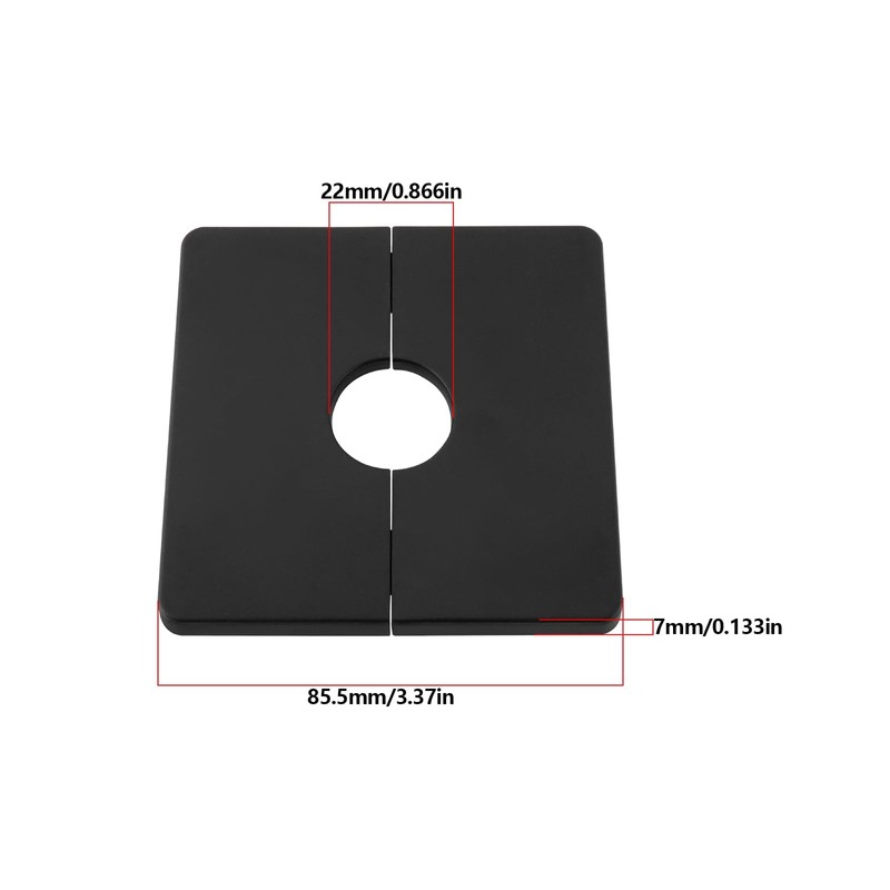 OTOTEC 4PCS Wall Split Flange Aperture 22mm ABS 85.5mm Self-Adhesive