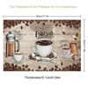 Coffee Time Placemats Set of 4, 12x18 Inch Farmhouse Retro