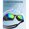Vegemono Swim Goggles, 4 Pack Unisex Adult Swimming Goggles Upgraded