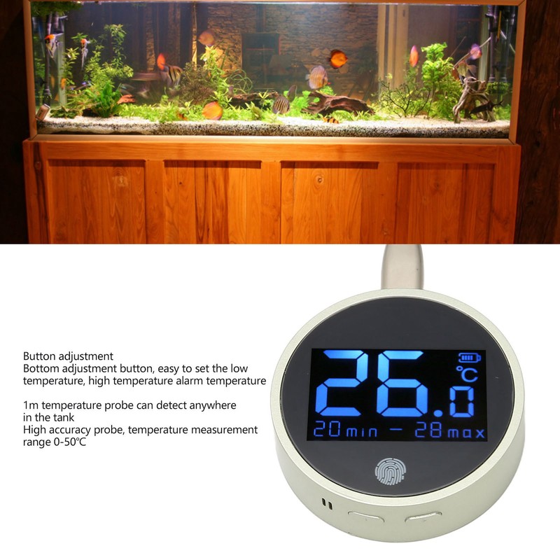 Digital Aquarium Thermometer with Long Probe Cable High Accurate to
