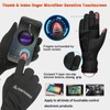 Jeniulet Winter Gloves Men Women Touch Screen Water-Resistant Windproof Anti-Slip