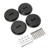 4PCS Aluminium Jack Pad Adapter Black Strong Strength Anodized Surface
