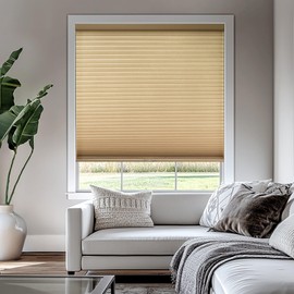 CHICOLOGY Cellular Shades – Cordless Honeycomb Blinds, Blackout or Light Filtering Window Shades for Home, Bedroom, Living Room, Kitchen, Office & Door Windows – Morning Croissant, 40.5" W x 64" H