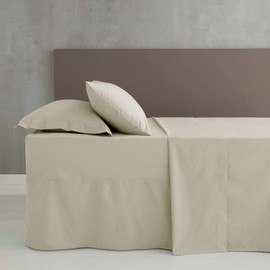 Catherine Lansfield Easy Iron Percale King Fitted Sheet Extra Deep Fitted Sheet Cream