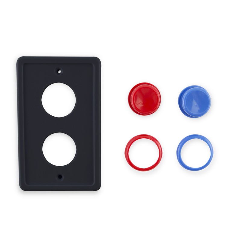 Arcade Light Switch Plate Cover, Single Switch (Black/Red/Blue), 1-Gang Standard