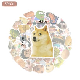 AUAUY Pack of 50 Stickers, Emoticons Stickers, Various Pattern Stickers, Waterproof Vinyl Stickers for Adults Children, Aesthetic Stickers for Water Bottle, Laptop, Scrapbook, Diary