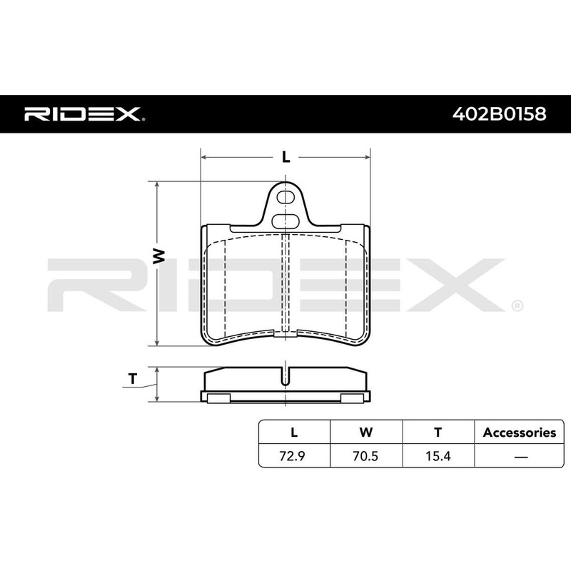 Ridex 402B0158 D140 Brake Pad Set/Disk Brake Disc Bremssteine +