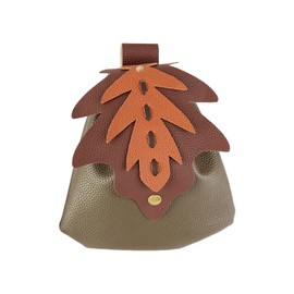 Ieron 3PCS Renaissance Women'S Costume Accessory Set Renaissance Women'S Leaf Waist Bag And Viking Belt Hiking Outdoor Skirt Clip