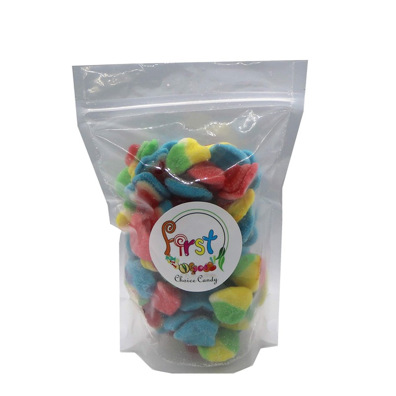 FirstChoiceCandy Valentine Sugared Rainbow Gummy Triple Hearts (5LB)