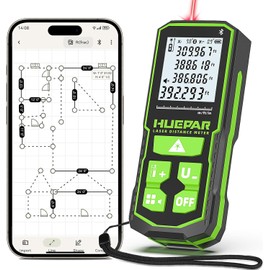 395FT Bluetooth Laser Measuring Tool with Angle Sensor, Fathers Day Dad Gifts, Huepar 1/16in Accuracy Laser Distance Measurement Tool, M/in/Ft, Digital