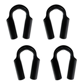 Antrader Rope Tube Thimble,4Pcs Stainless Steel Wire Rope Tube Thimble Heavy Duty Cable Thimble for Wire Rope Cable 5/16'' (8mm),Black