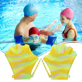Webbed Swim Gloves, Aqua Fit Training Swim Gloves, Anti-Slip Aquatic Exercise Device Equipment for Swimming Pool Aquarium Diving Fitness Sports Hands