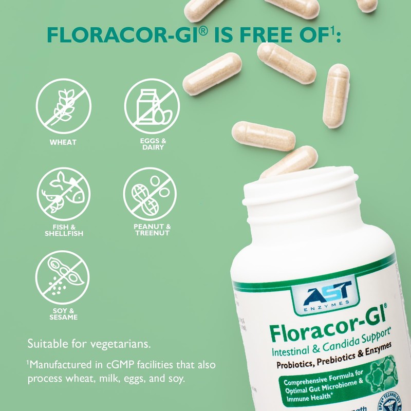 Floracor – Probiotics & Enzymes to Support Intestinal & Gut