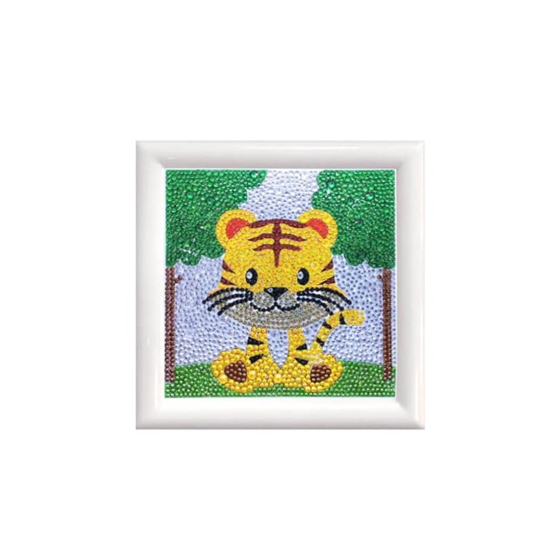 Diamond Painting Set, Tiger and Accessories, Craft Kit for Painting