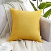 Topfinel Set of 2 Plain Cushion Covers, Decorative Chenille Cushion