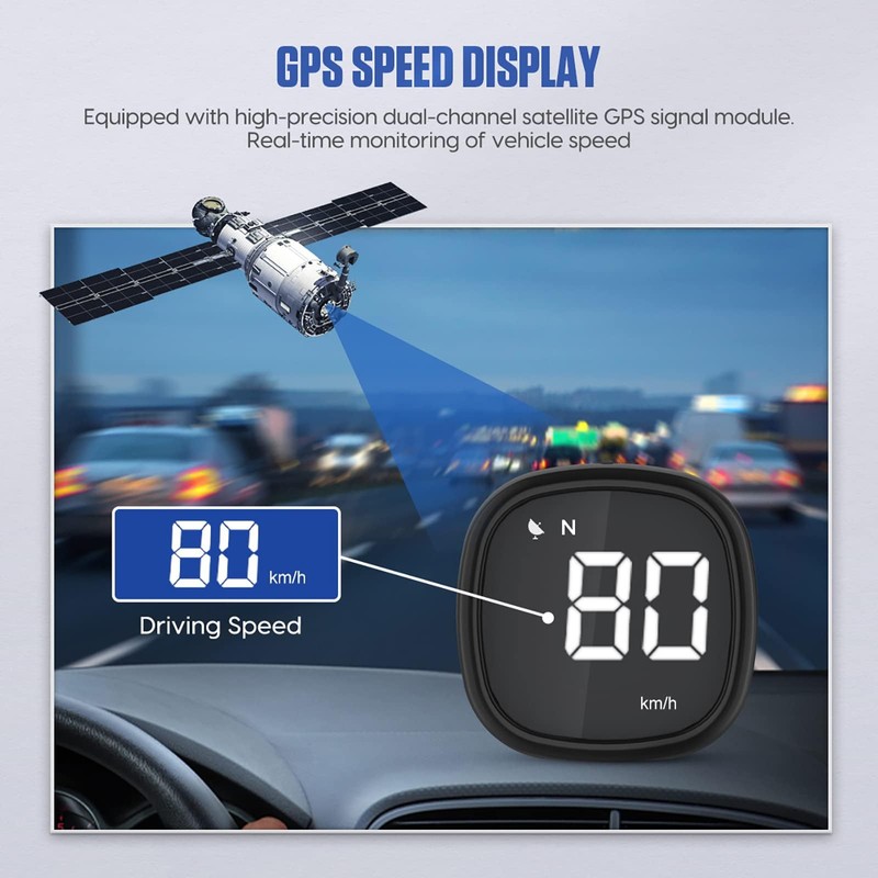 Digital GPS Speedometer, M30 Digital Inclinometer Car Offroad with Speed