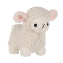 Apricot Lamb Lamm Schaf Plüschtiere für Kinder, weiche niedliche Kuscheltier für Baby Mädchen und Jungen, Flauschige Lamm Weiß 16 cm